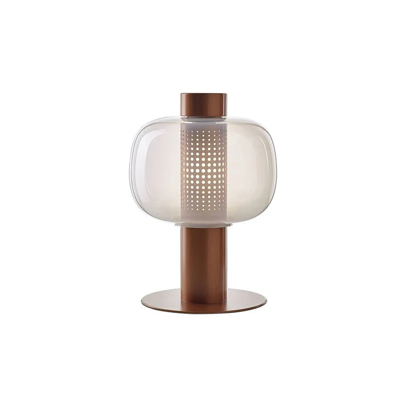Metal & Glass Accent Bedside Lamp- Modern Table Lamp- Alexia