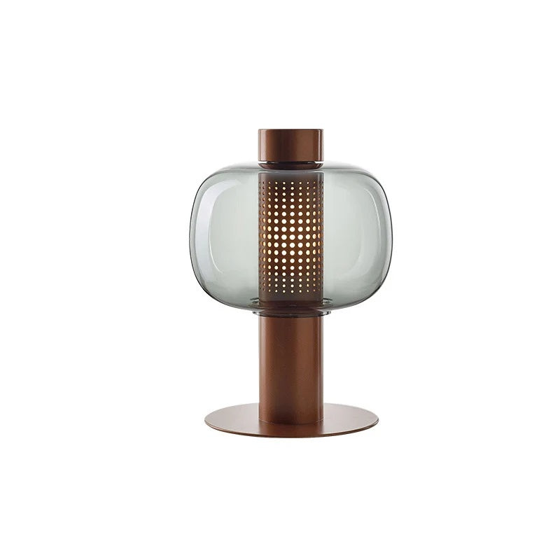 Metal & Glass Accent Bedside Lamp- Modern Table Lamp- Alexia