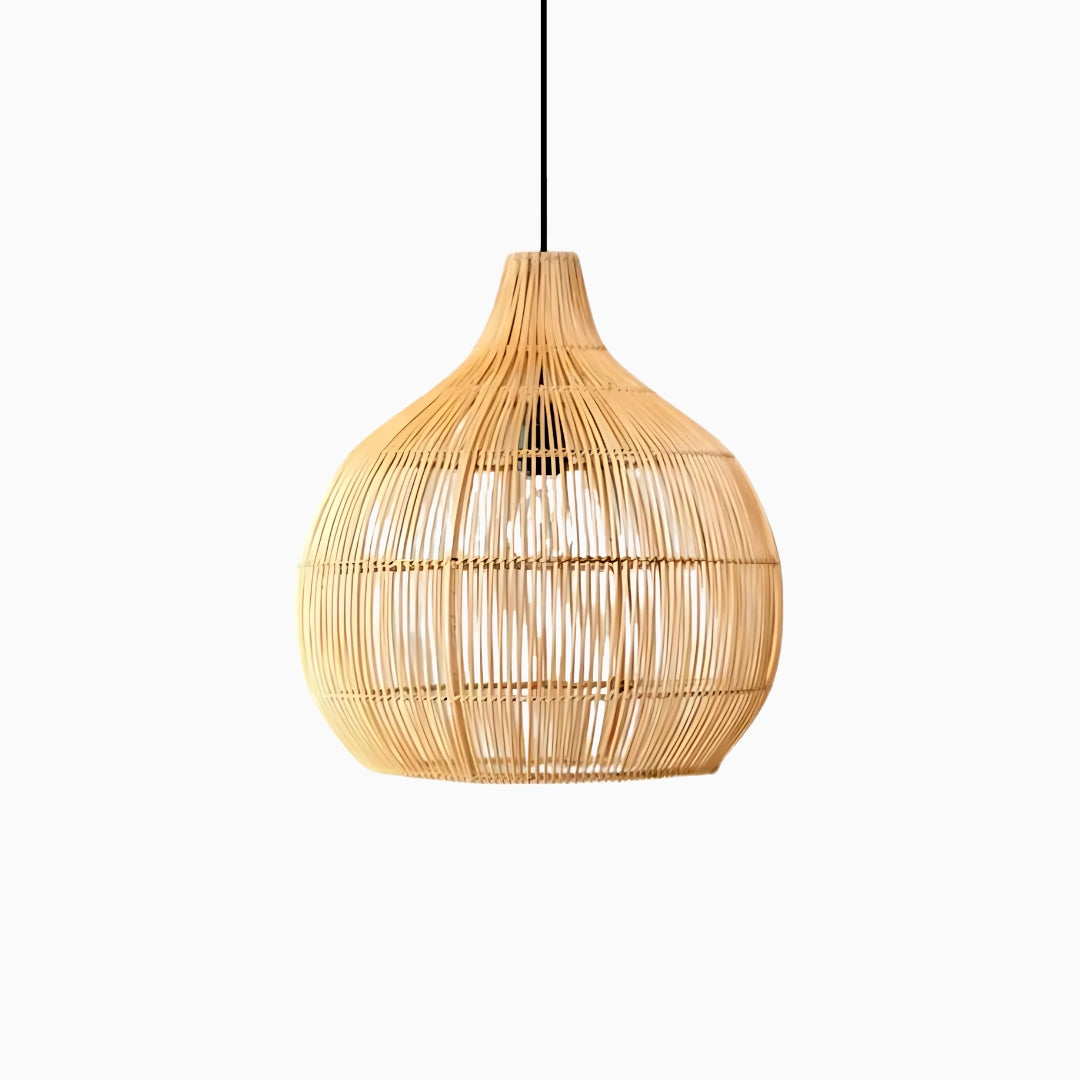 Juno | Handwoven Rattan Style Birdcage Pendant Light