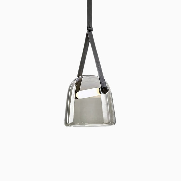 Moriah | Leather & Glass Pendant Light