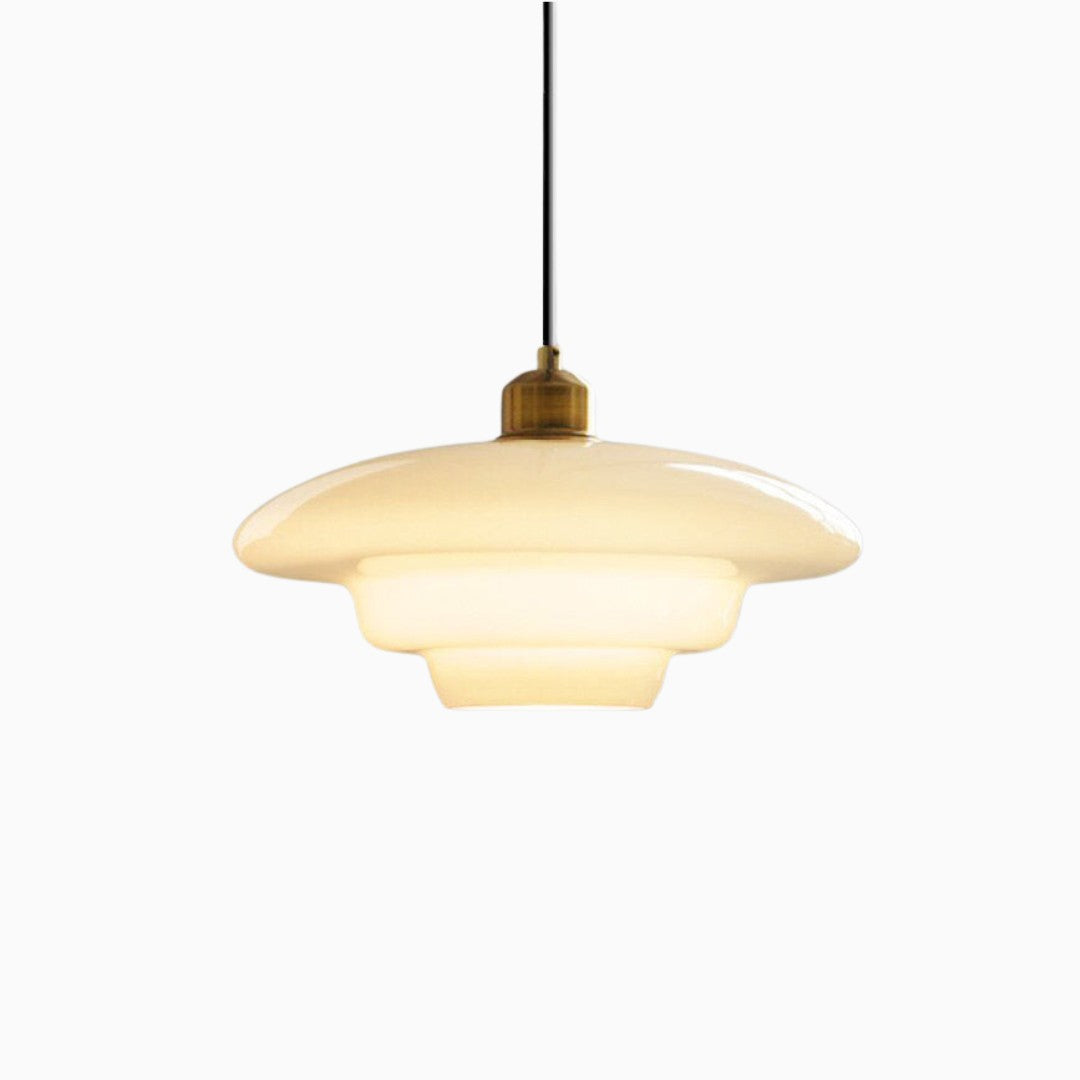 Rowan | Mid Century Modern Milk Glass Pendant Light