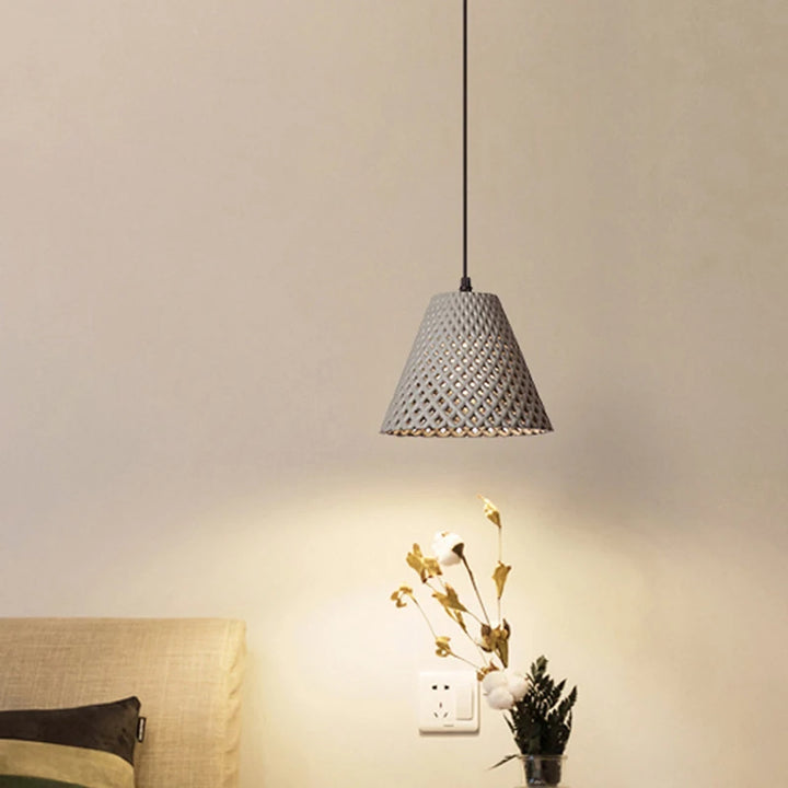 Resin Pendant Light- Natural Hanging Ceiling Light- Martha