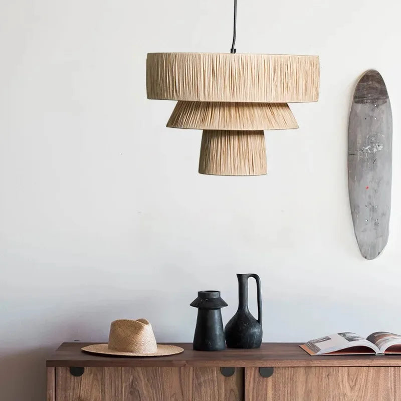 Dionyza | Woven Rattan Pendant Light