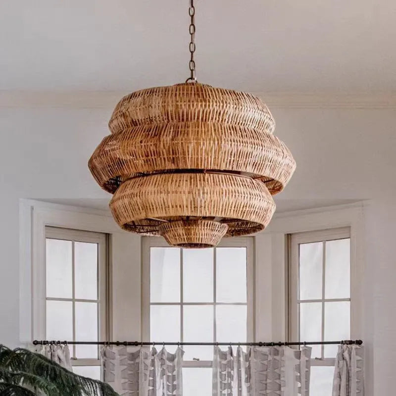 Ophelia | Hand Woven Rattan Pendant Light