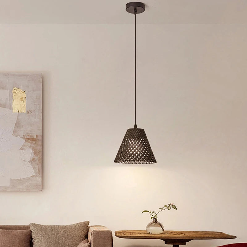 Resin Pendant Light- Natural Hanging Ceiling Light- Martha