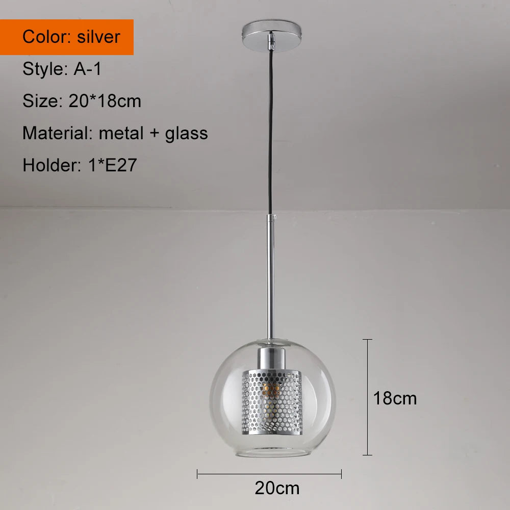 Uro | Modern Industrial Glass Pendant Light