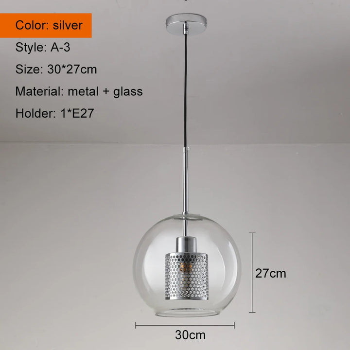 Uro | Modern Industrial Glass Pendant Light