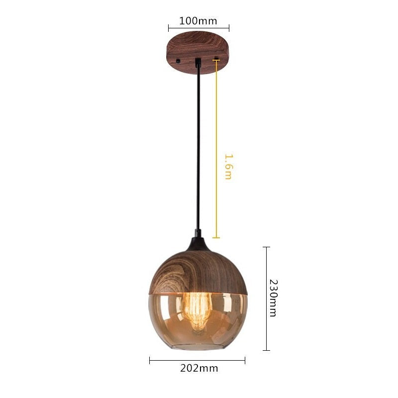 Modern Nordic Glass Hanging Pendant Light- Naja - Louve Lights