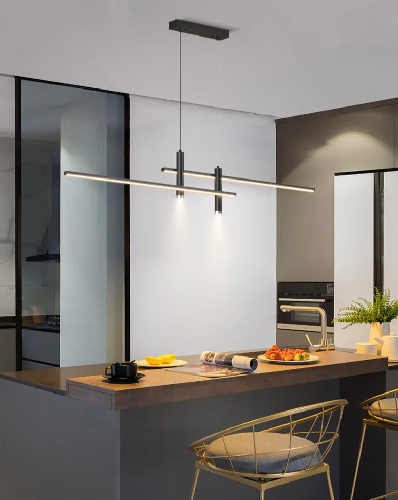 Minimalist Linear Pendant Light - Kitchen & Dining Room Light - Tano
