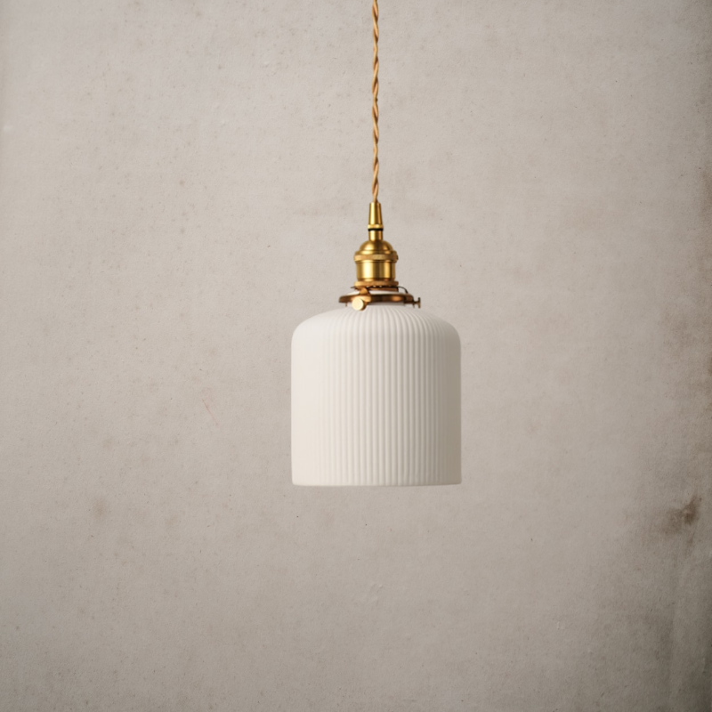 Modern Ceramic Hanging Pendant Light - Caja - Louve Lights