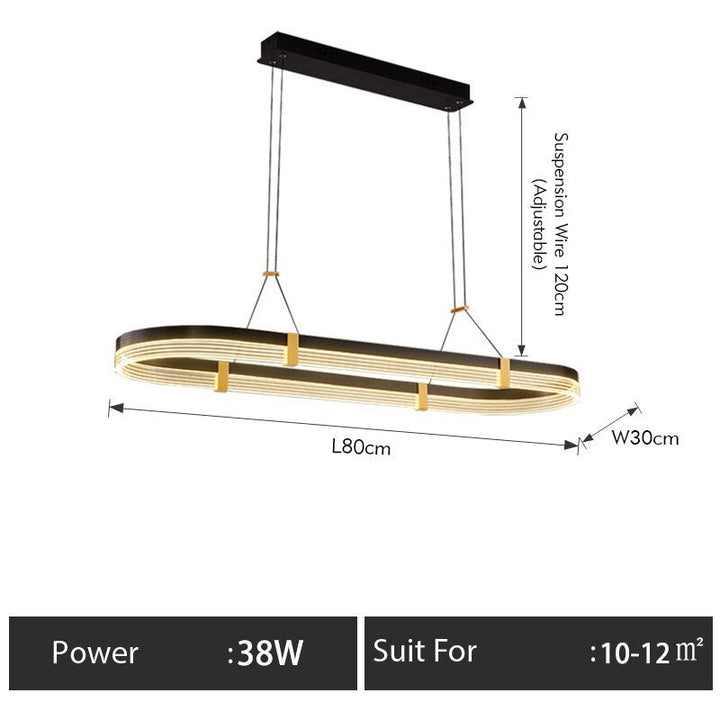 Acrylic LED Pendant Light- Modern Bar Hanging Light- Merethe