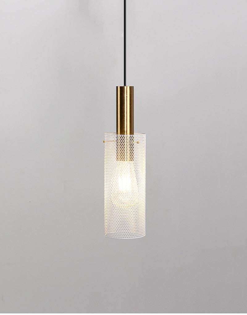 Modern Industrial Mesh Lampshade Pendant Light- Carlyn - Louve Lights