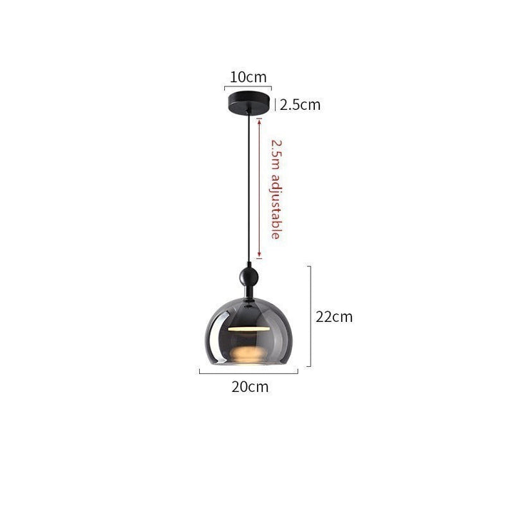 Lustre Glass Pendant Light- Modern Hanging Light- Selini - Louve Lights