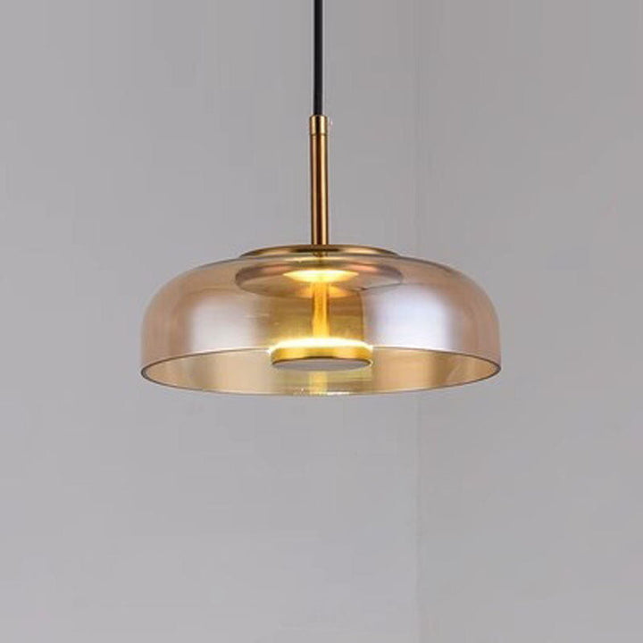 Luminaire Glass Dome Pendant Light- Modern Glass Hanging Lamp- Dorete - Louve Lights