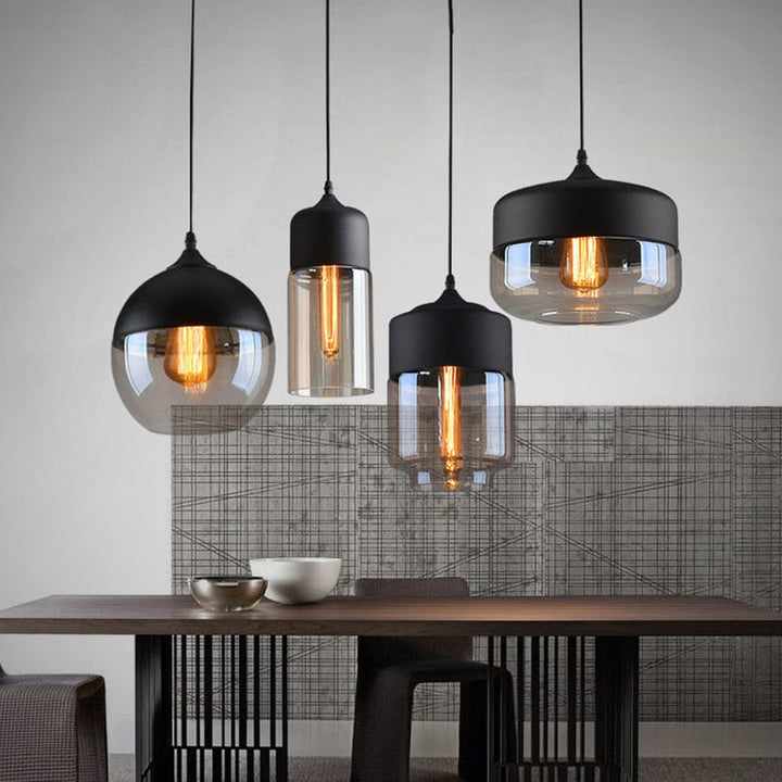 Modern Glass Pendant Lights - Kitchen Pendant Light - Andor - Louve Lights