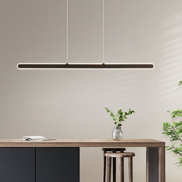 Minimalist Linear LED Pendant Light- Modern Dining Bar Hanging Light- Jonna - Louve Lights