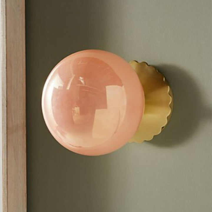 Round Glass Wall Light Sconce - Postmodern Luxury Glass Wall Lamp- Ismini