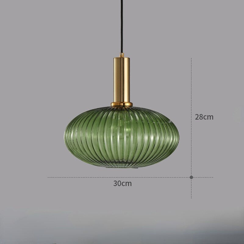 European Vintage Glass Pendant Light- Kitchen Island Light Fixture- Hild - Louve Lights