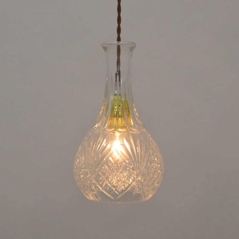 Vintage Cut Glass Pendant Lights- Sindri - Louve Lights