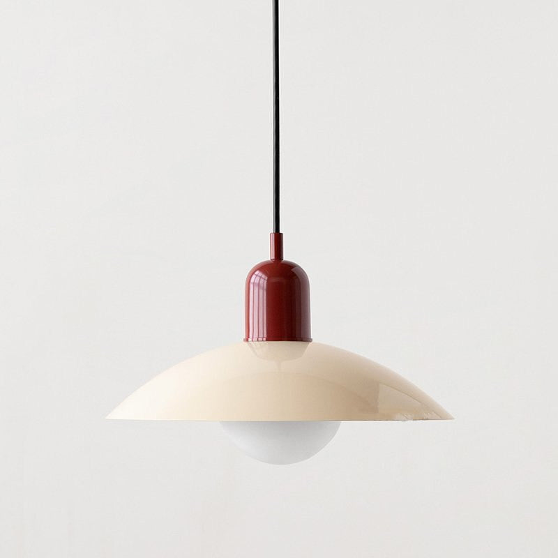 Metal Dish Pendant Light - Mid Century Modern Pendant Light - Sima - Louve Lights