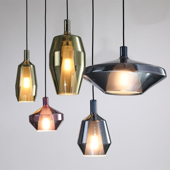 Modern Colored Glass Pendant Lights- Heike - Louve Lights