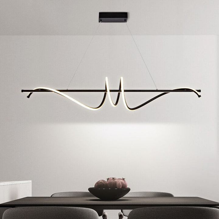 Contemporary Spiral Linear Chandelier- Rayan