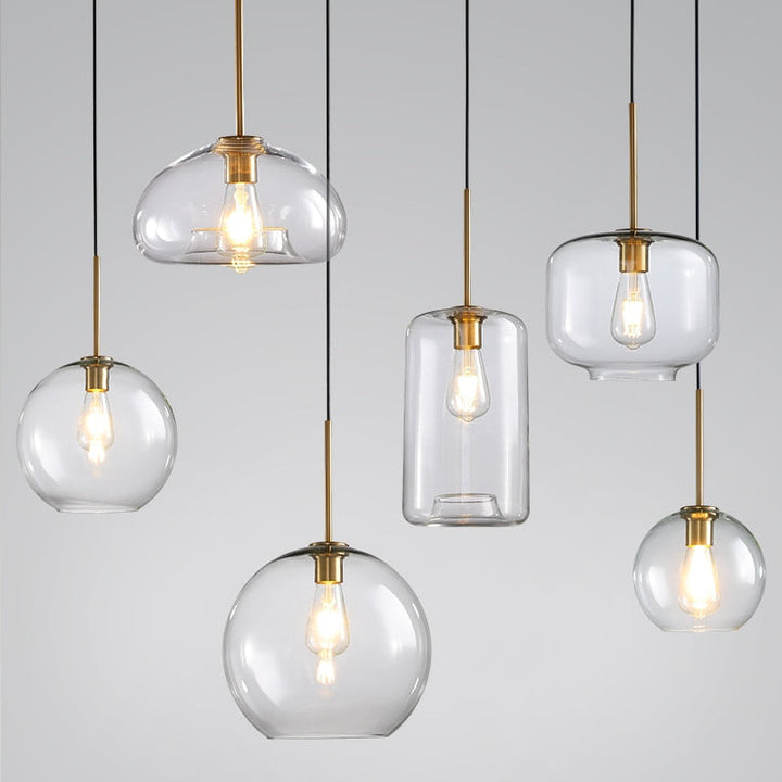 Contemporary Glass Pendant Light- Kitchen Island Pendant Lights- Goda - Louve Lights