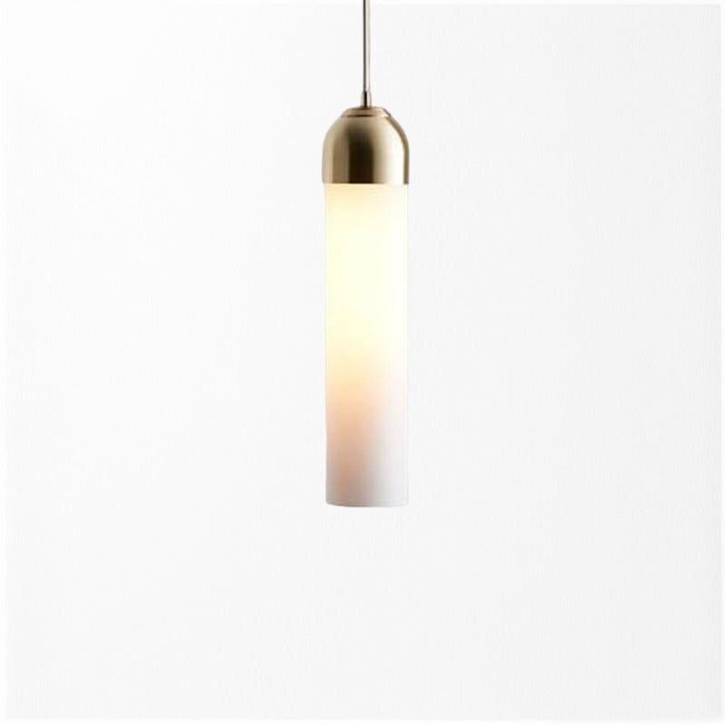 Modern Long Hanging Glass Pendant Light - Anette - Louve Lights