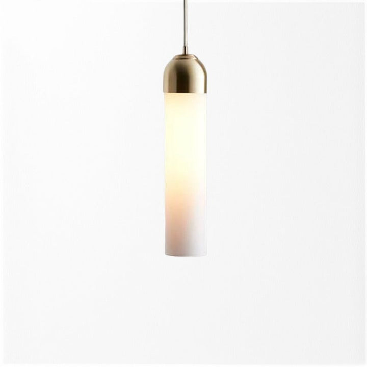 Modern Long Hanging Glass Pendant Light - Anette - Louve Lights