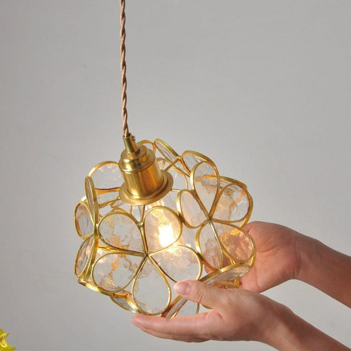 Glass Pendant Light- Flower Pendant Light- Amor - Louve Lights