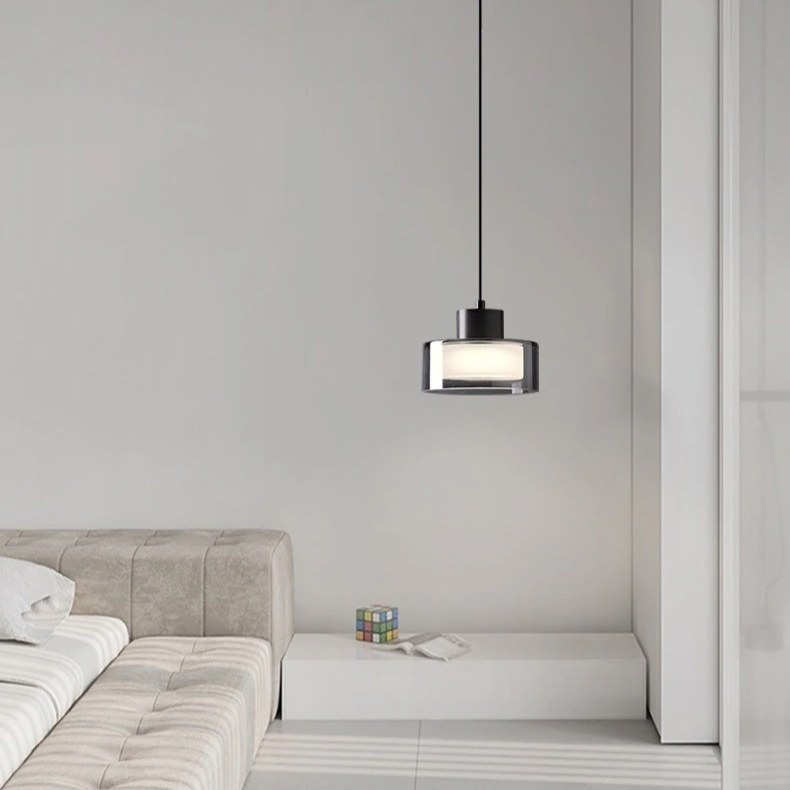 Lustre Glass Pendant Light- Modern Hanging Light- Selini - Louve Lights