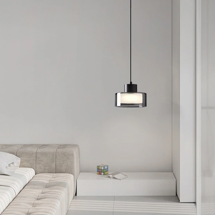 Lustre Glass Pendant Light- Modern Hanging Light- Selini - Louve Lights