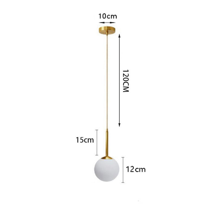 Modern Glass Ball Hanging Pendant Light - Eval - Louve Lights