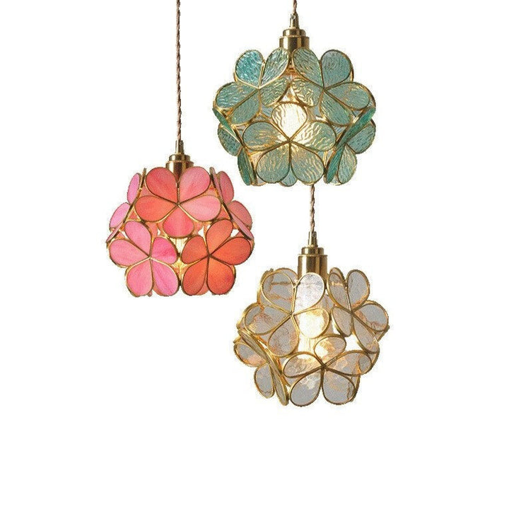 Glass Pendant Light- Flower Pendant Light- Amor - Louve Lights