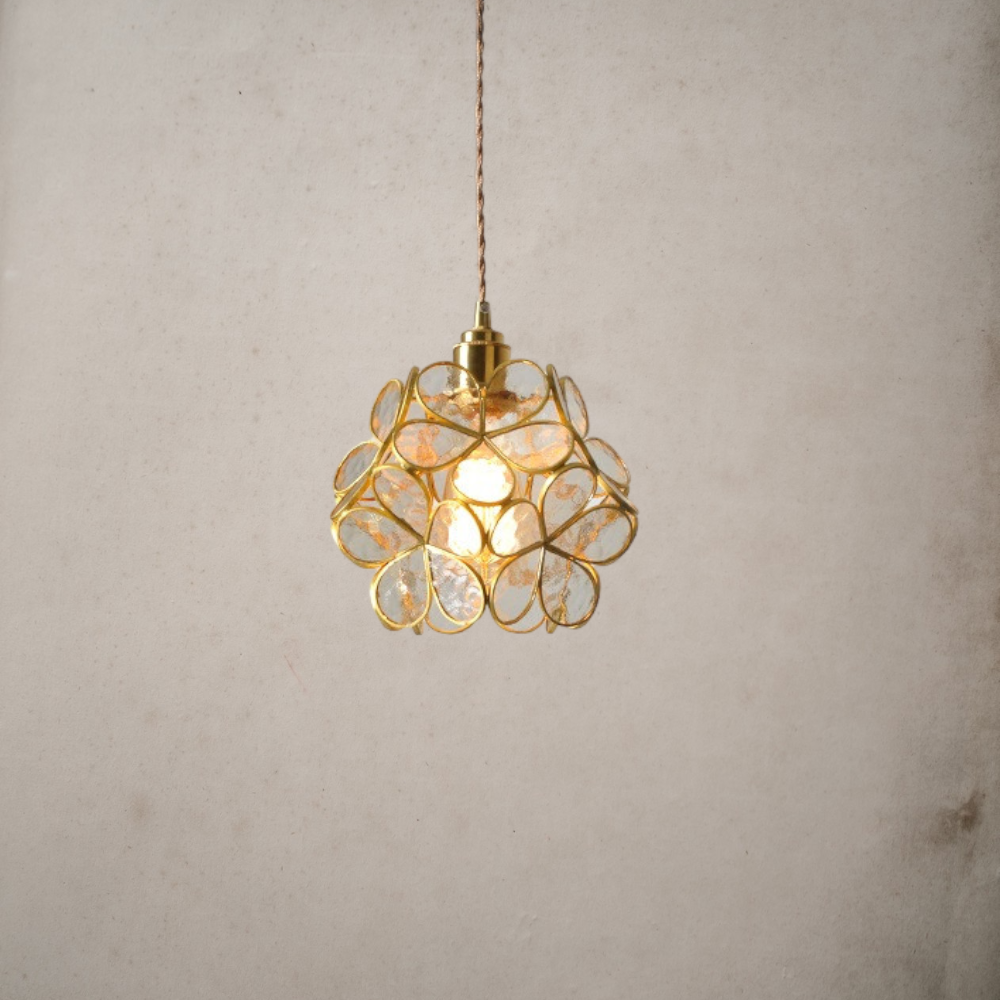 Glass Pendant Light- Flower Pendant Light- Amor - Louve Lights