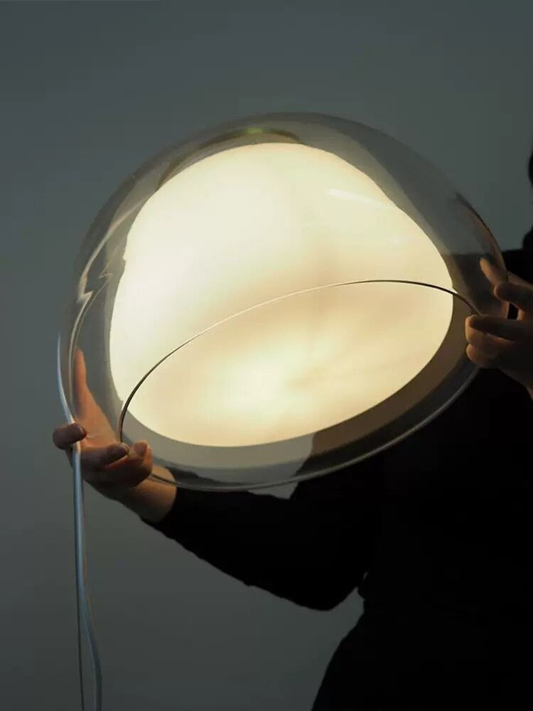 Contemporary Glass Dome Pendant Light- Modern Glass Pendant Light- Diana