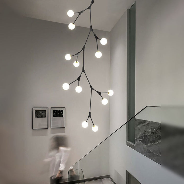 Tree Branch Designer Chandelier- Creative Staircase Hanging Lamp- Dimosthenis