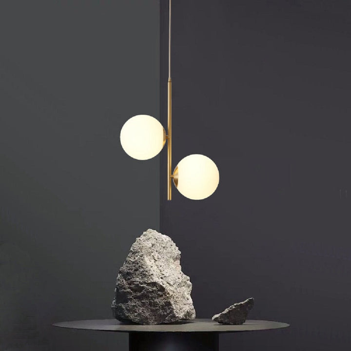 Modern Glass Ball Hanging Pendant Light - Eval - Louve Lights