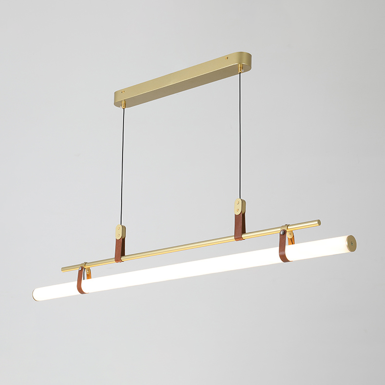 Minimalist Linear Pendant Light- Modern Kitchen & Dining Hanging Light- Alex - Louve Lights