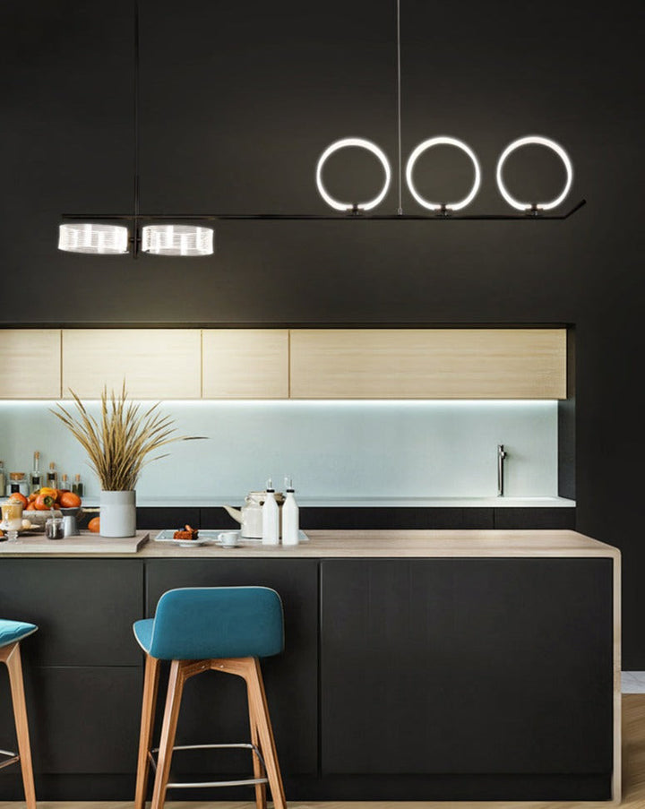 Modern Strip Lights - Hanging Linear Kitchen & Dining Light Fixture - Roffe