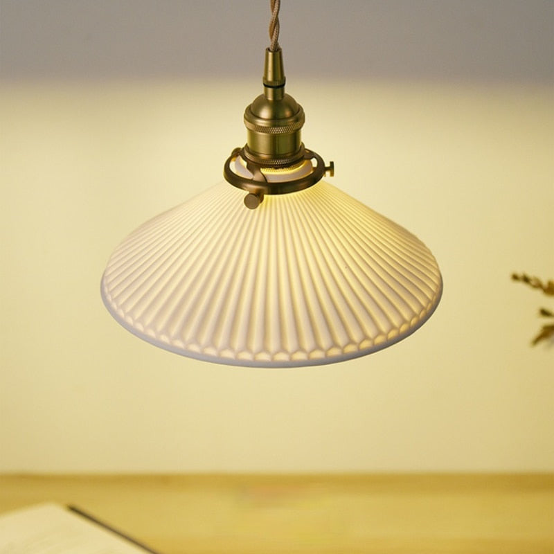 Modern Ceramic Hanging Pendant Light - Caja - Louve Lights