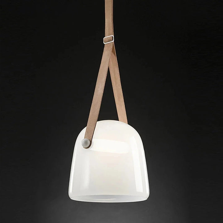 Luxury Nordic Leather & Glass Pendant Light- Moriah - Louve Lights