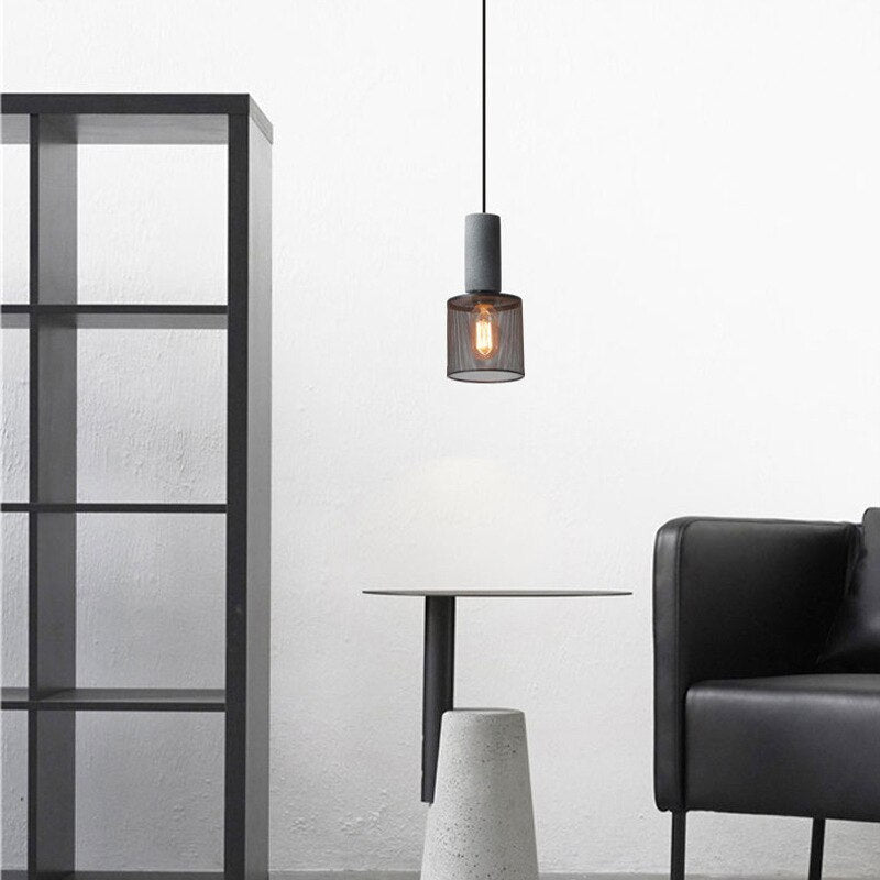 Modern Industrial Metal Hanging Pendant Light - Vera - Louve Lights