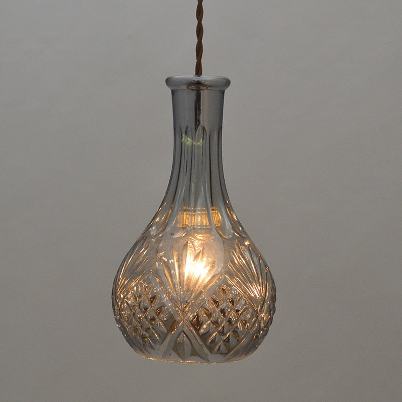 Vintage Cut Glass Pendant Lights- Sindri - Louve Lights