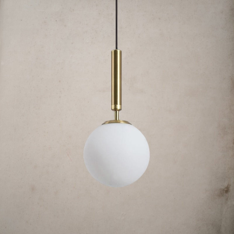 Glass Globe Pendant Light - Milky Glass Pendant Light - Ogn - Louve Lights