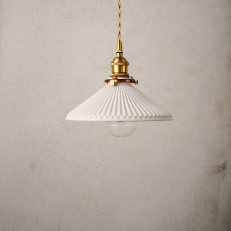 Modern Ceramic Hanging Pendant Light - Caja - Louve Lights