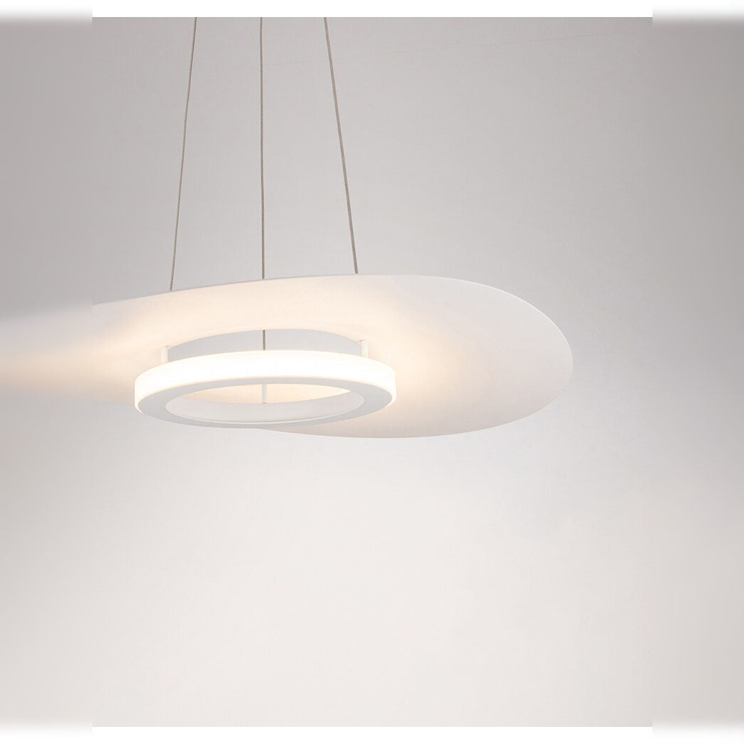 Contemporary Halo Shaded Hanging Pendant Light- Michi - Louve Lights