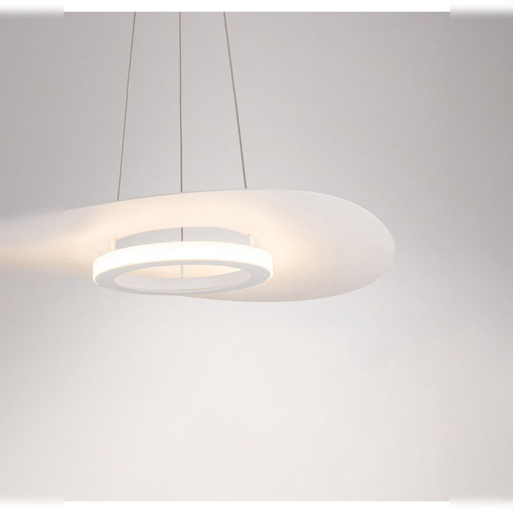 Contemporary Halo Shaded Hanging Pendant Light- Michi - Louve Lights