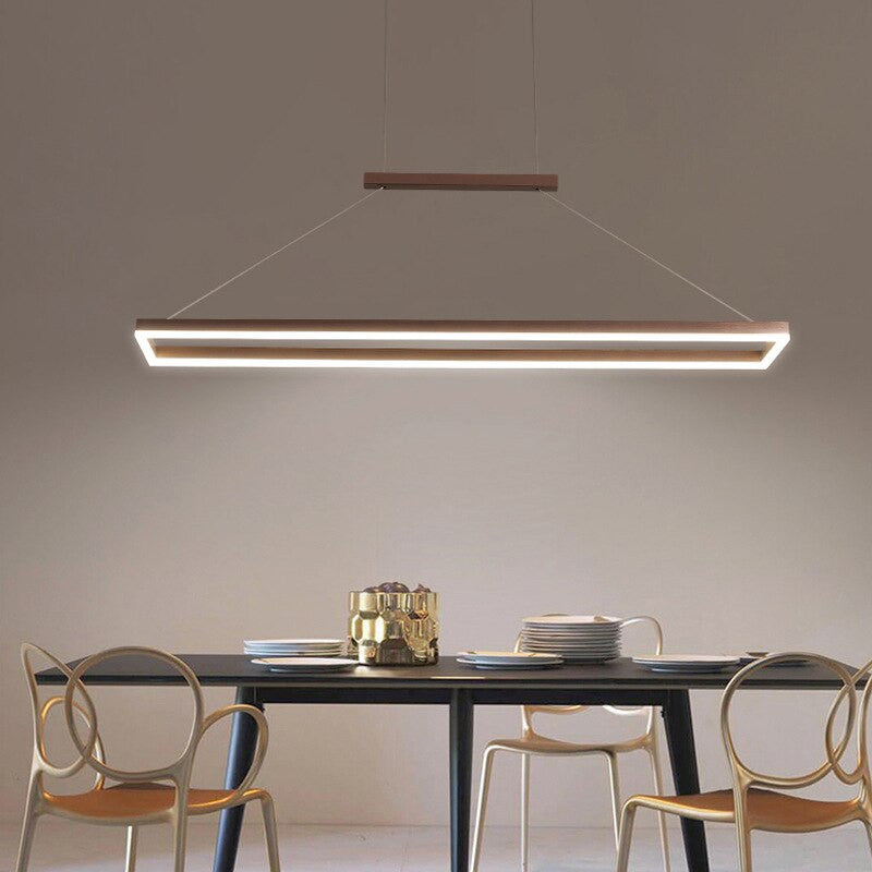 Rectangular Dining Room Suspension Light - Hanging Light Fixture - Zandra