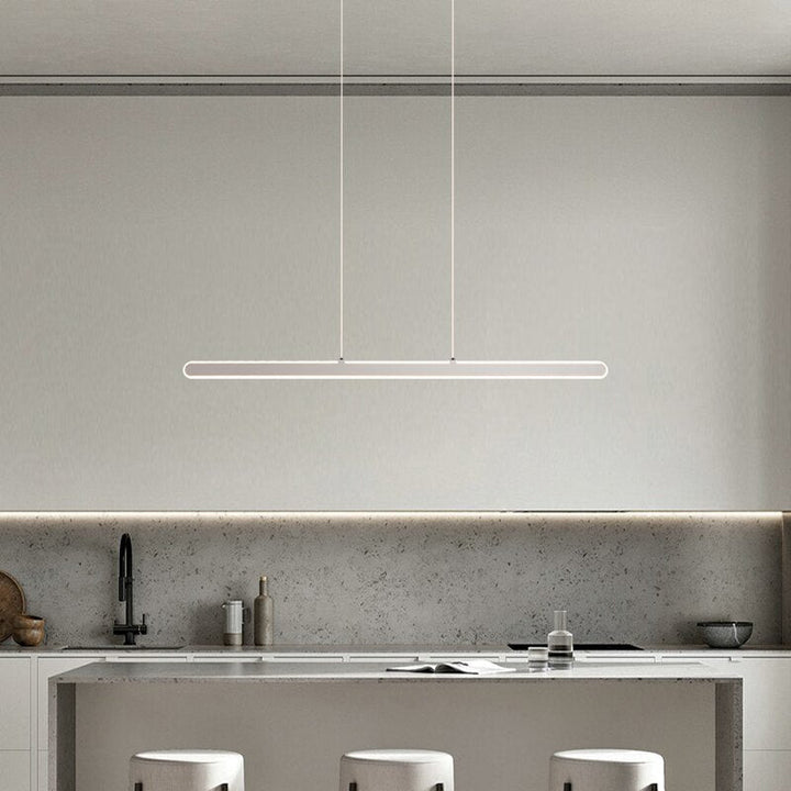 Minimalist Linear LED Pendant Light- Modern Dining Bar Hanging Light- Jonna - Louve Lights